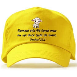 Sapca galbena copii, Domnul este Pastorul meu